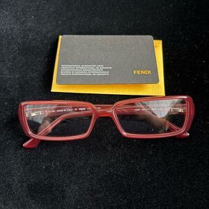 New no box Fendi Red/ burgundy reading glasses need own prescription